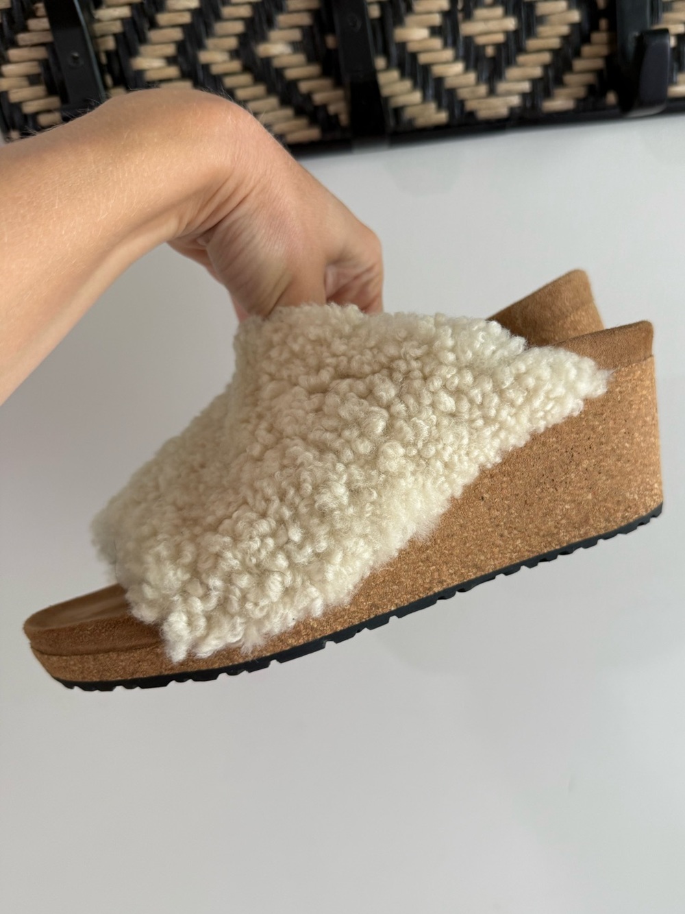 Birkenstock Papillio Namica Teddy Wedge Sandals - Size 39/Size 8 - Picture 9 of 15